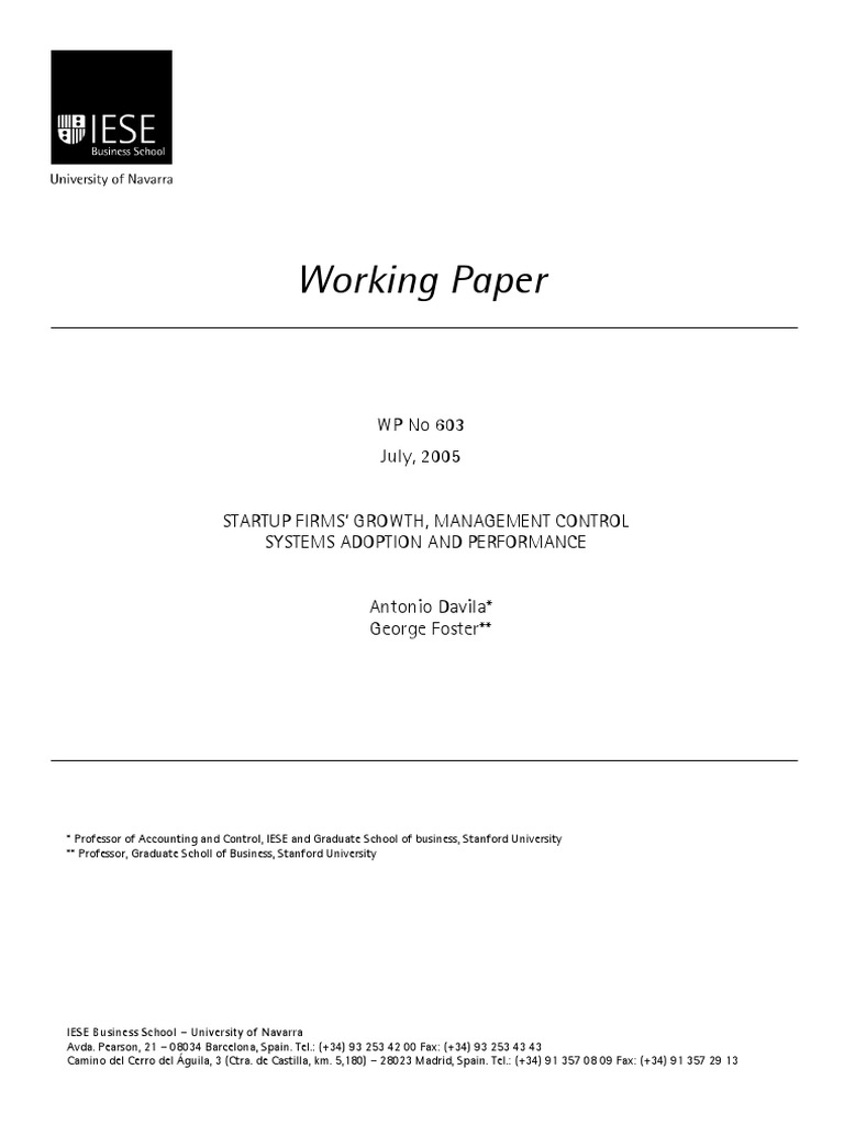 Working Paper: WP No 603 July, 2005 | PDF | Venture Capital | Corporate ...