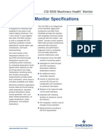 Temperature Monitor Specifications: CSI 6500 Machinery Health Monitor