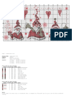 Gnome Santa Trio Cross Stitch Pattern 1 Page