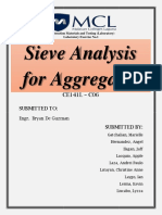 Sieve Analysis For Aggregates: CE141L - C06