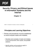 Security, Privacy, and Ethical Issues in Information Systems and The Internet