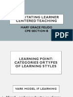 Facilitating Learner Centered Teaching: Mary Grace Feudo Cpe Section B