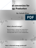 Thermal Conversion For Energy Production