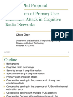 Investigation of Primary User Emulation Attack in Cognitive Radio Networks PHD Proposal