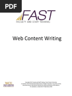 Web Content Writing