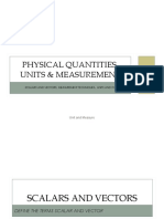 Physical Quantities, Units and Measurement