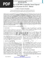 Programming of HC900 Controller Based Speed Control System For D.C. Motor
