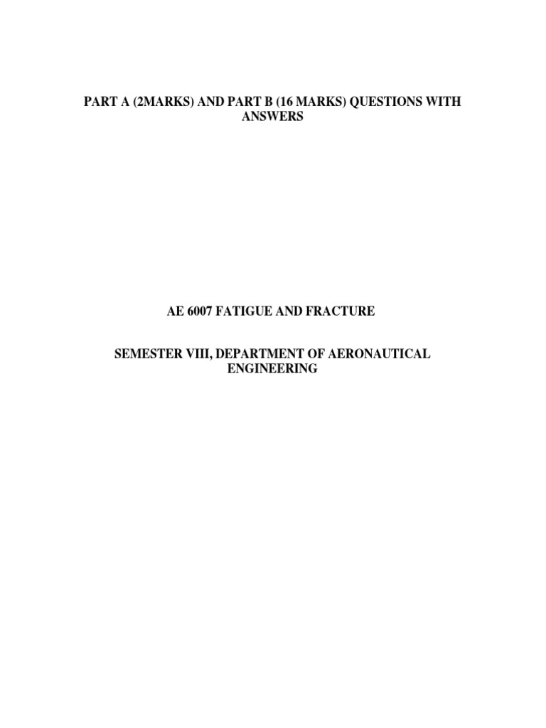Fatigue and Fracture Mechanics Overview | PDF | Fracture | Fracture ...