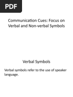 Communication Cues: Focus On Verbal and Non-Verbal Symbols