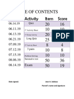 Table of Contents