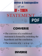 Inverse, Converse and Contrapositive of An If - Then Statements