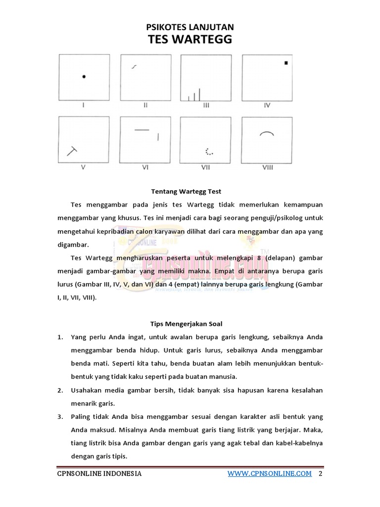 Panduan Tes Wartegg Psikotes | PDF