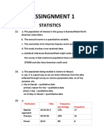 Assingnment 1 Stats