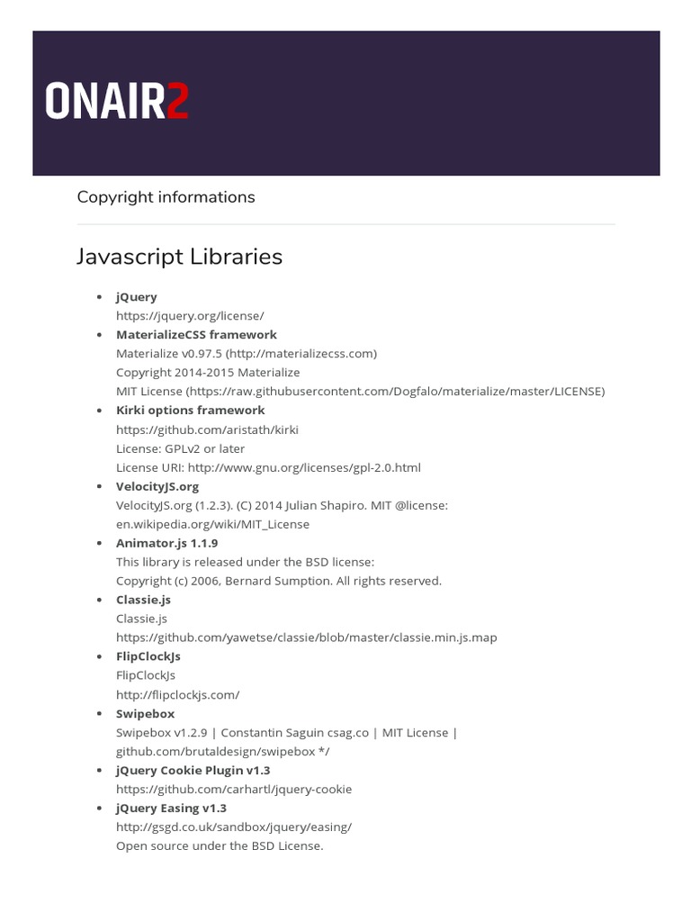 Javascript Libraries: Jquery Materializecss Framework | PDF | J Query ...