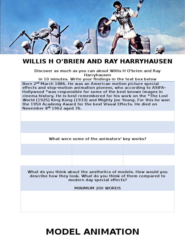 Model Animation Handout | PDF