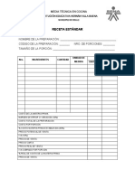 Formato Receta Estandar PDF