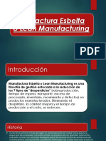 Manufactura Esbelta o Lean Manufacturing