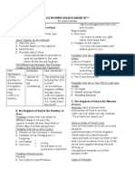 Responsibility: Cle Reviewer Grade 8 2Ndqrt QT KOG - Kingdom of God A. Jesus and The Kingdom of God