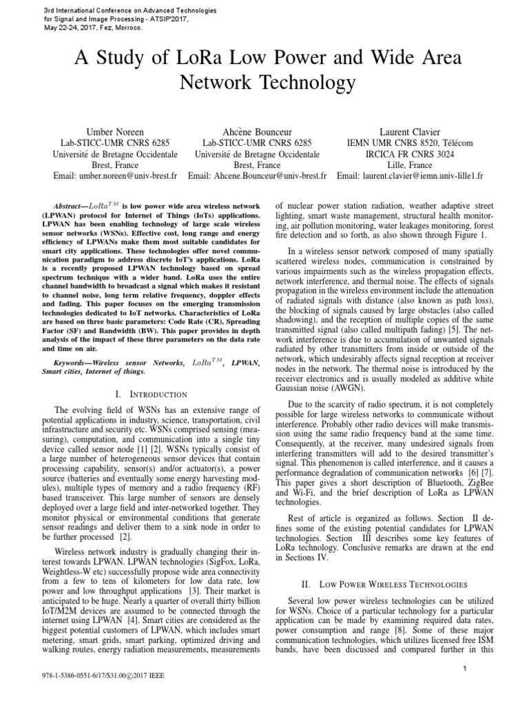 Study of Lora | PDF | Ieee 802.11 | Wi Fi
