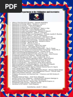Different Department of The Philippines and Secretaries