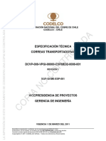 Especificación Técnica Correas Transportadoras