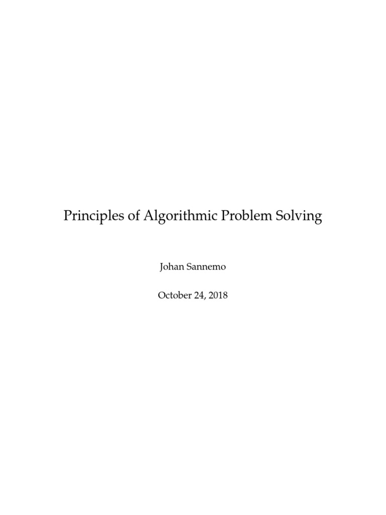 principles of algorithmic problem solving pdf