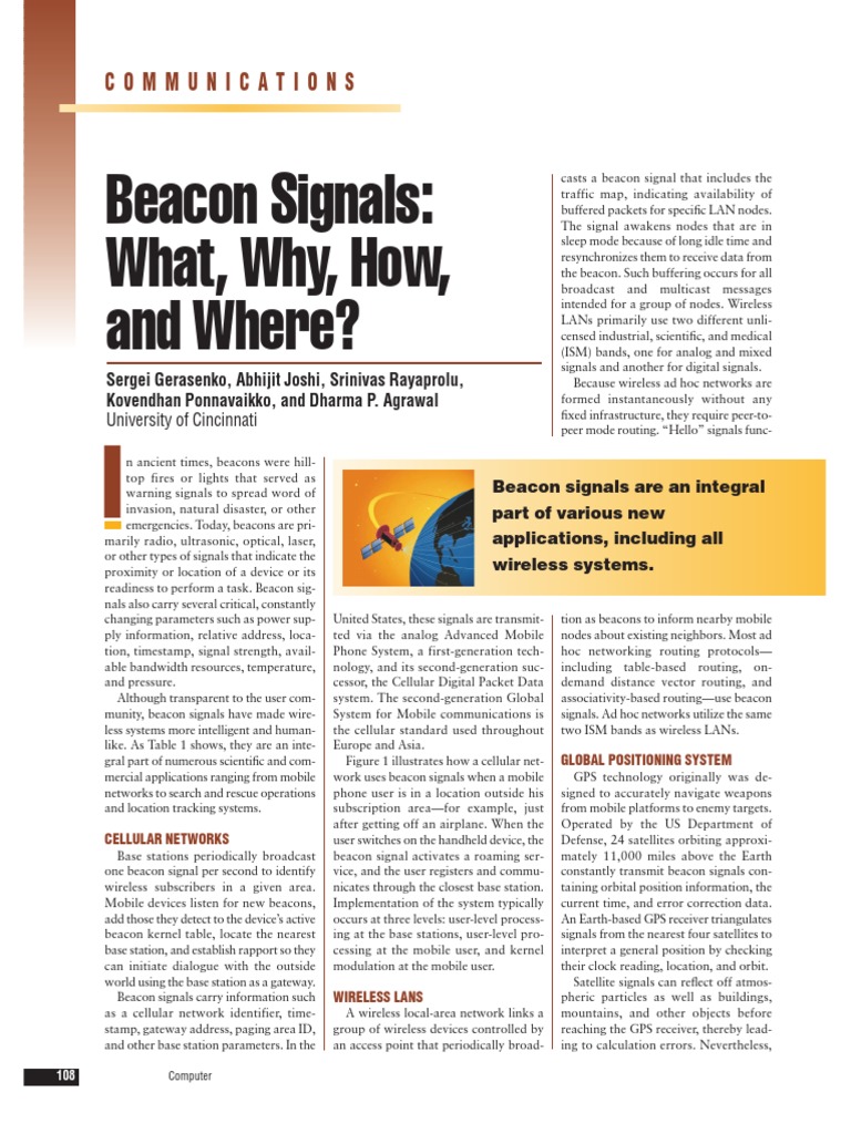 Understanding Beacon Signals in Technology | PDF | Mobile Phones ...