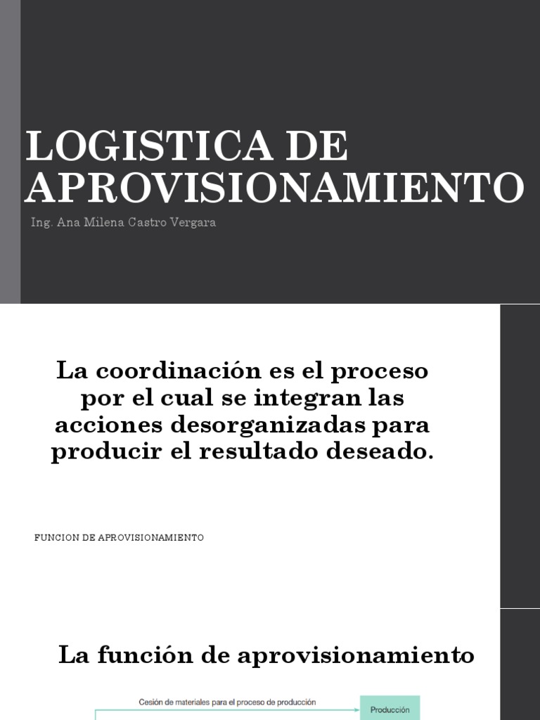 Logistica de Aprovisionamiento | PDF | Obtención | Logística