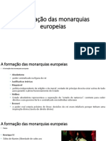 A Formação Das Monarquias Europeias