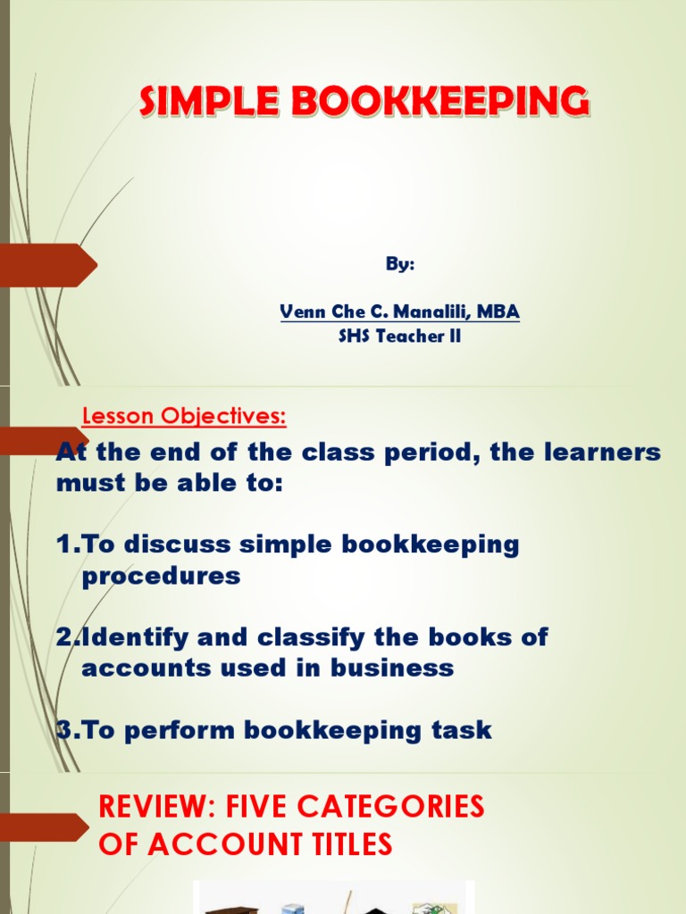 Simple Bookkeeping for Entrepreneurs | PDF | Debits And Credits ...