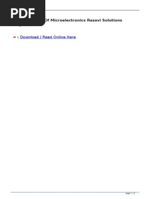 Fundamentals of Microelectronics Razavi Solutions Chapter 4