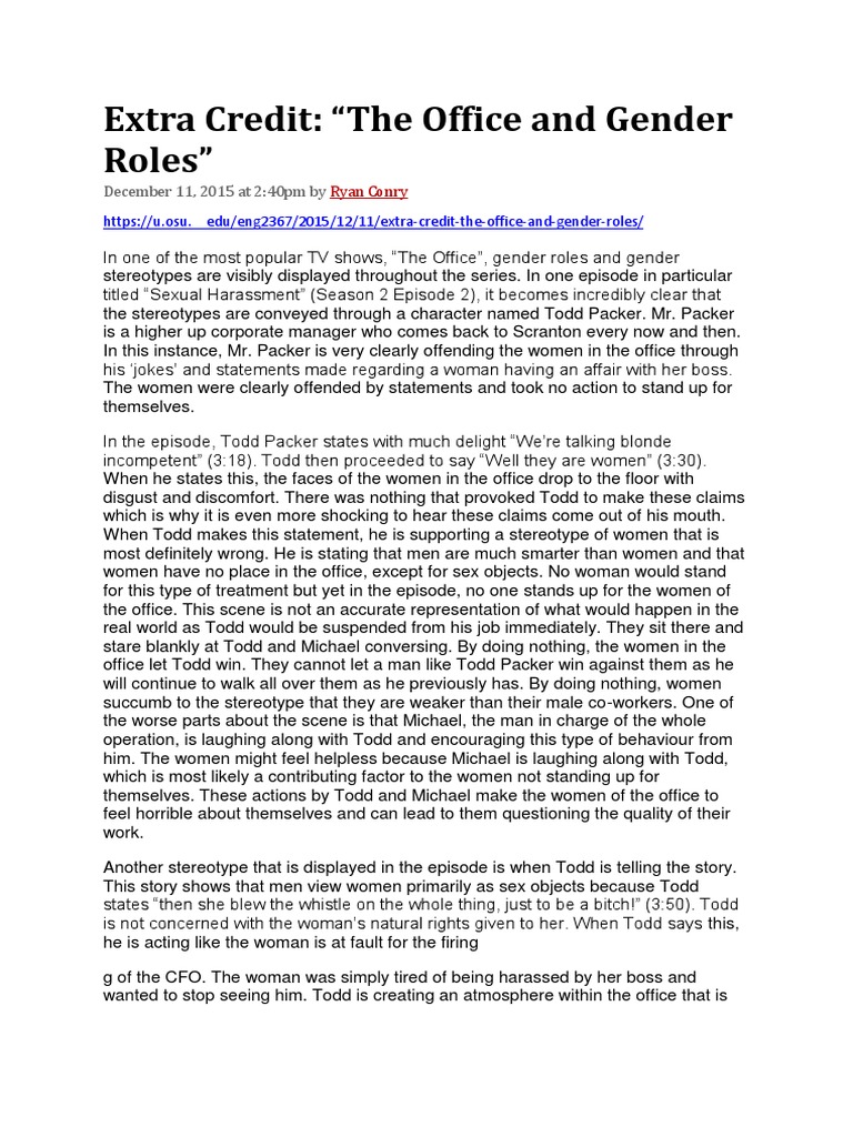 Office - Gender Roles | PDF | Gender Role