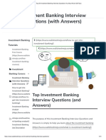 Top Investment Banking Interview Questions (And Answers)