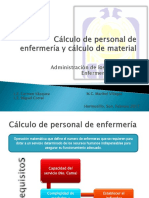 Cálculo de Personal de Enfermería y Cálculo de