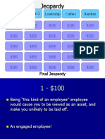 Employee Engagement EE Part 2 Leadership Culture Random: Final Jeopardy