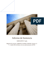 Informe de Sentencia