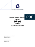 Project On Industrial Hierarchy Of: Larsen and Toubro