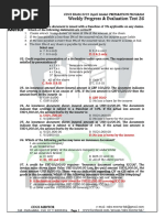 Weekly Progress & Evaluation Test 26: D. 2 & 3 Only