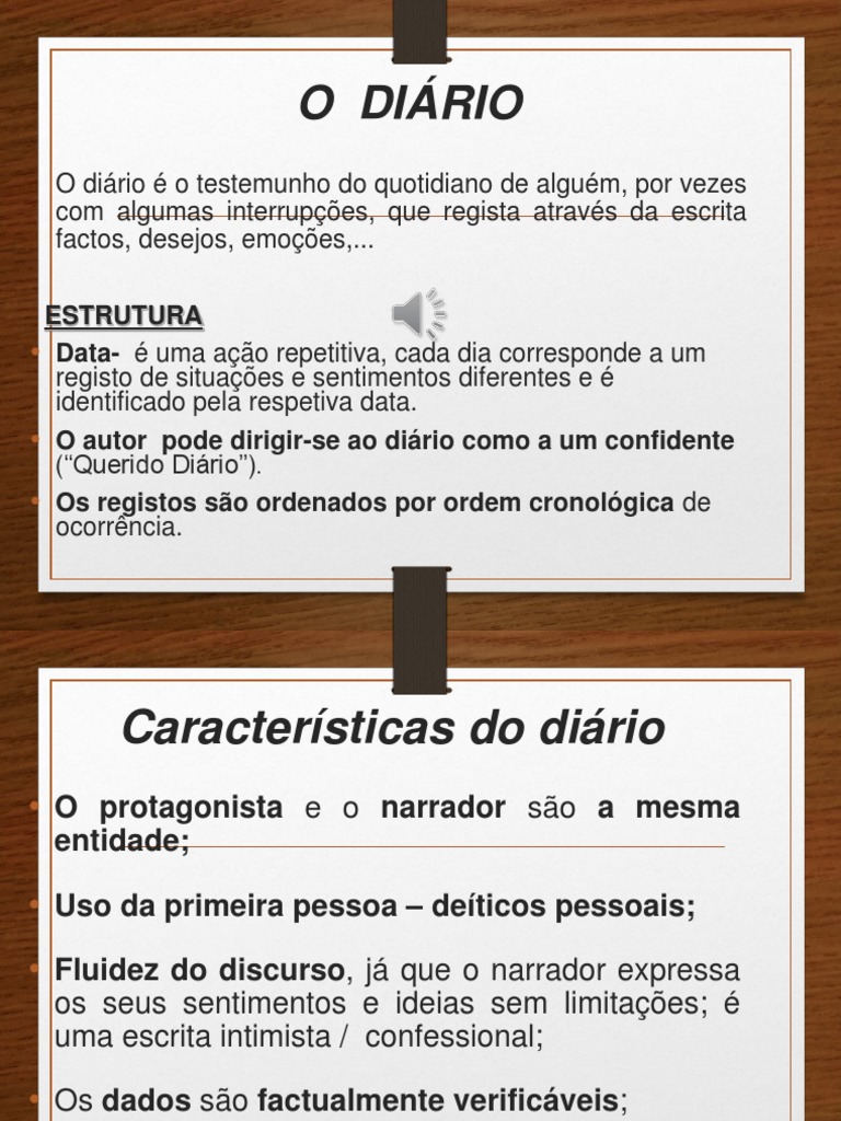 Estrutura e Características do Diário | PDF