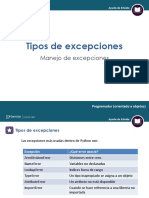 Tipos de Excepciones PDF
