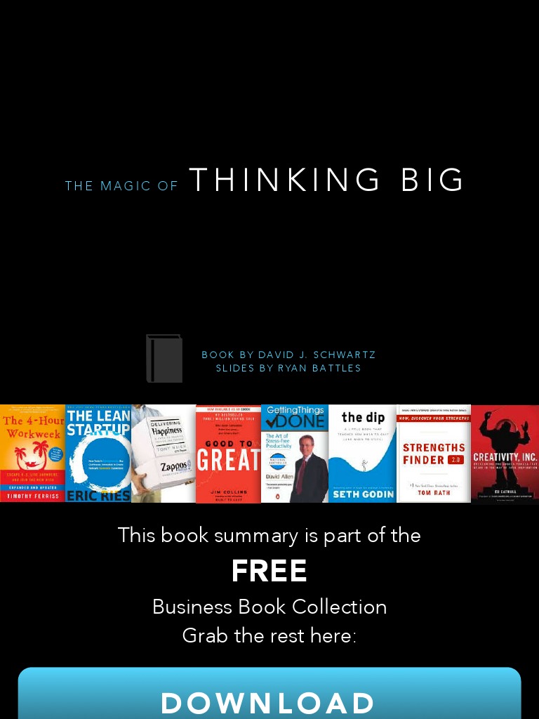 Magic of Thinking Big Summary PDF | PDF