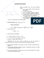 9 g aplicatii ale trigonometriei in geometrie breviar teoretic