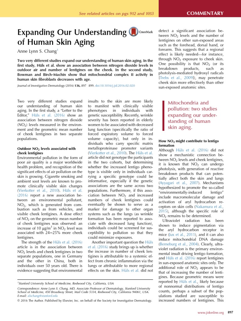 Expanding Our Understanding of Human Skin Aging: Anne Lynn S. Chang ...