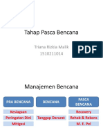 Tahap Pasca Bencana