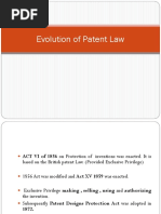 History of Patent Law