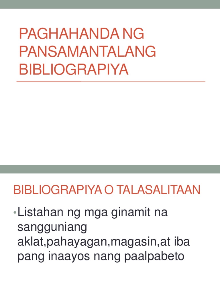 Bibliyograpiya Sa Bahagi Ng Aklat At Ang Kahulugan Nito | angaklate
