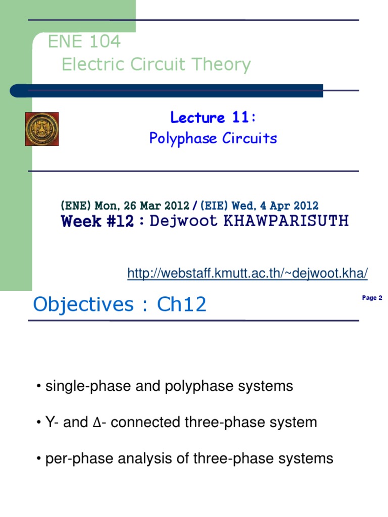 Polyphase Circuit Theory Overview | PDF | Electrical Engineering ...