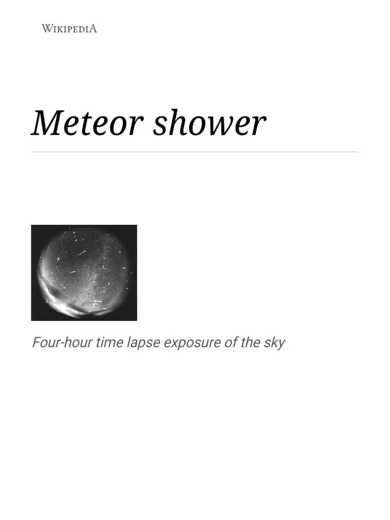 Meteor Shower | PDF | Meteoroid | Atmospheric Entry