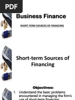 Business Finance PPT - 12 Short Term Sources of Financing