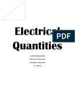 Electrical Quantities: Castillo, Michael Rey Dela Cruz, Dirk Jervin Escalante, Julie Jude X - Pascal